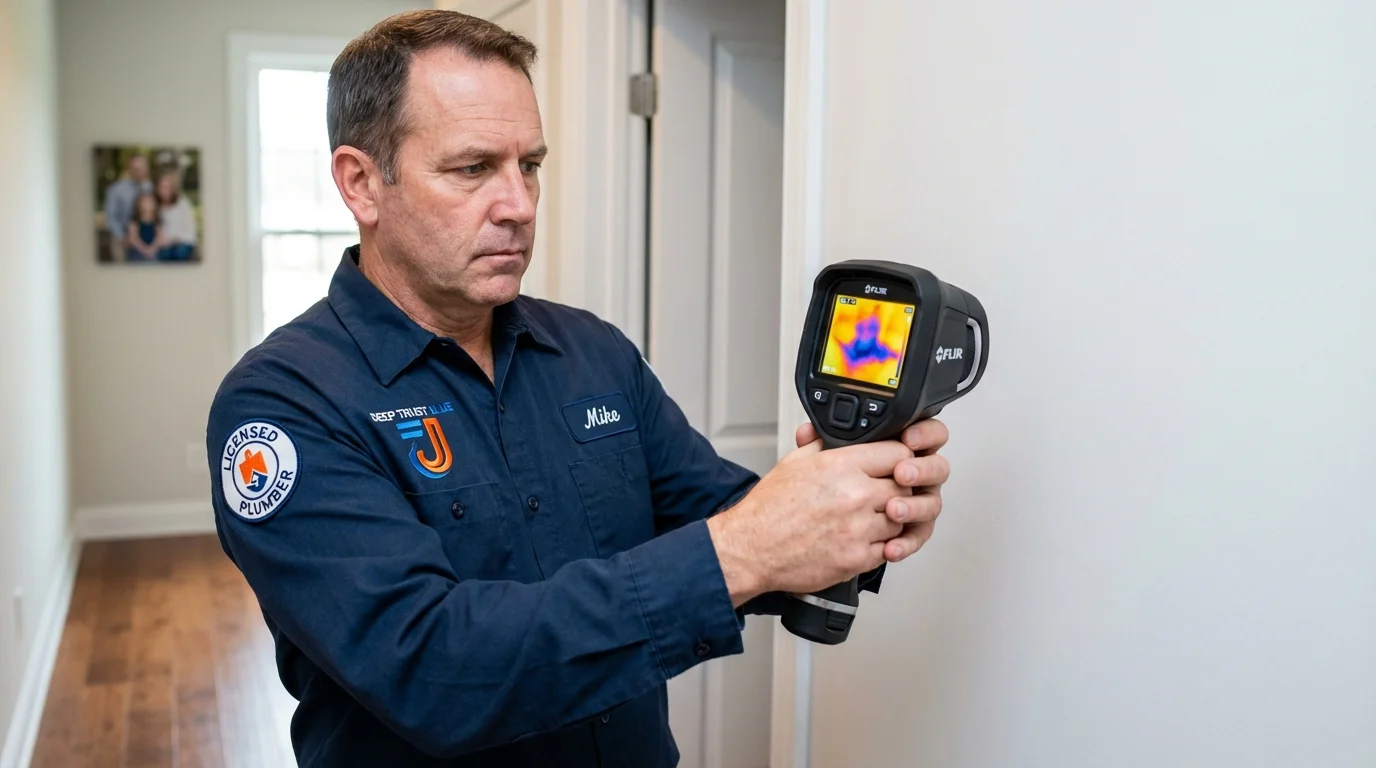 Thermal imaging leak detection by Johns Plumbing LLC in Clarksburg